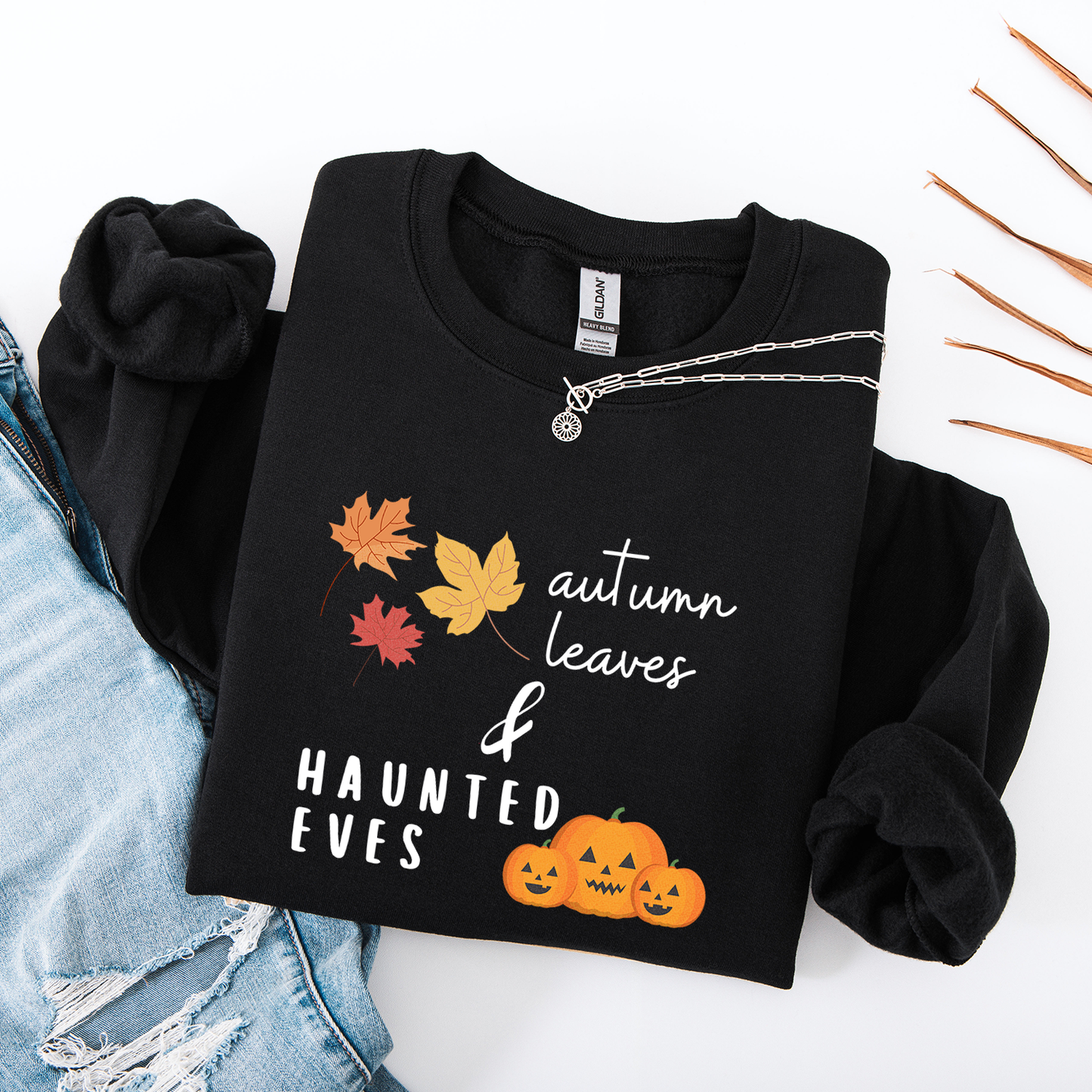 Autumn Leaves & Haunted Eves Crewneck