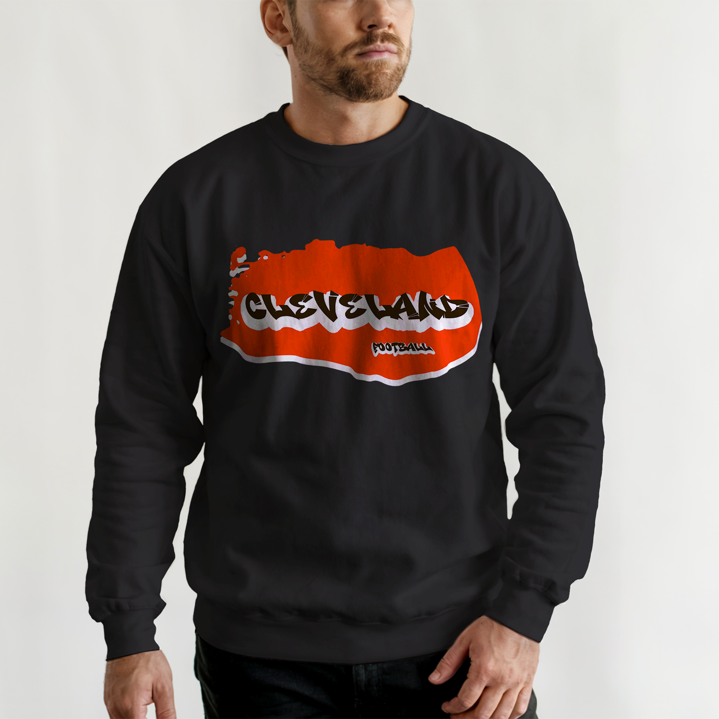Cleveland Football Graffiti Crewneck