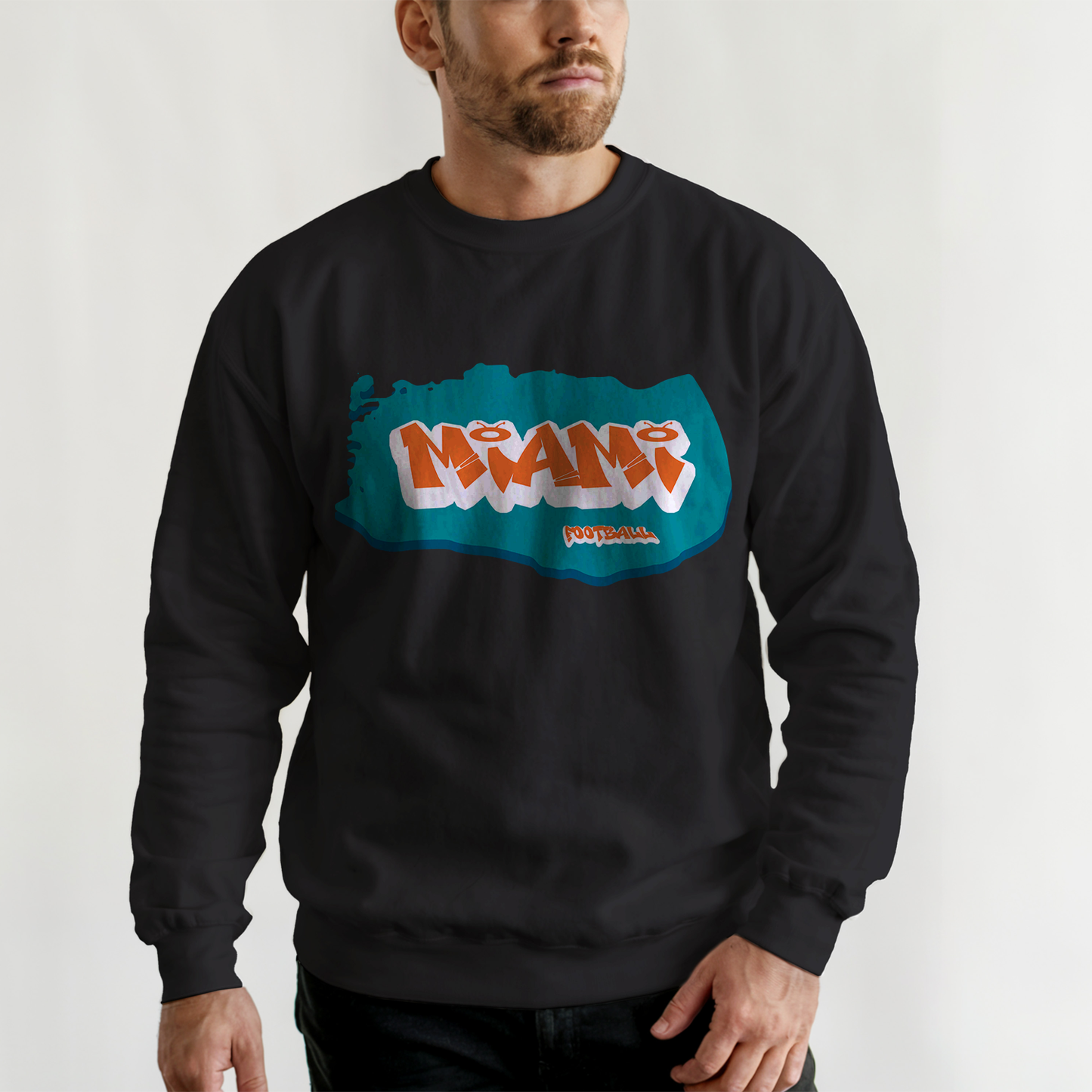Miami Football Graffiti Crewneck