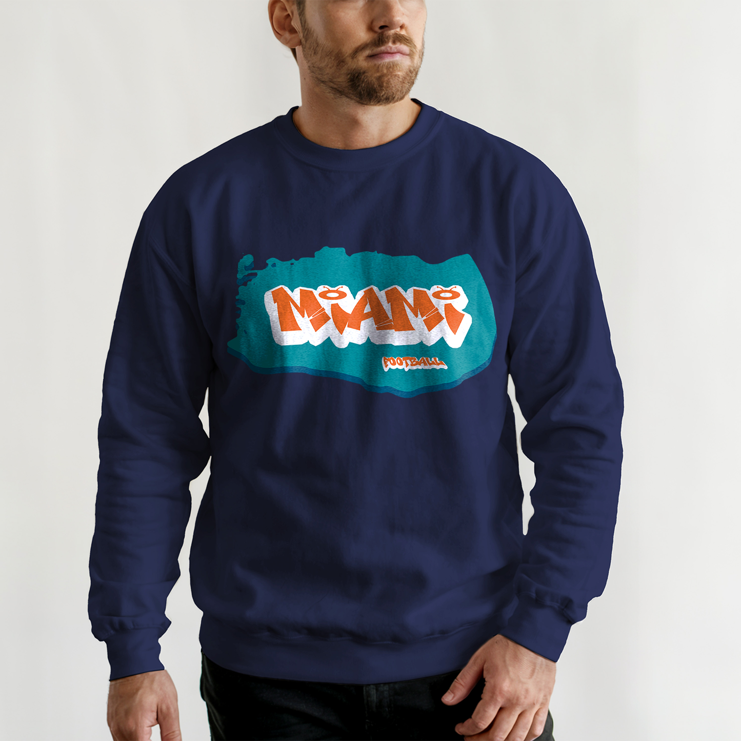 Miami Football Graffiti Crewneck