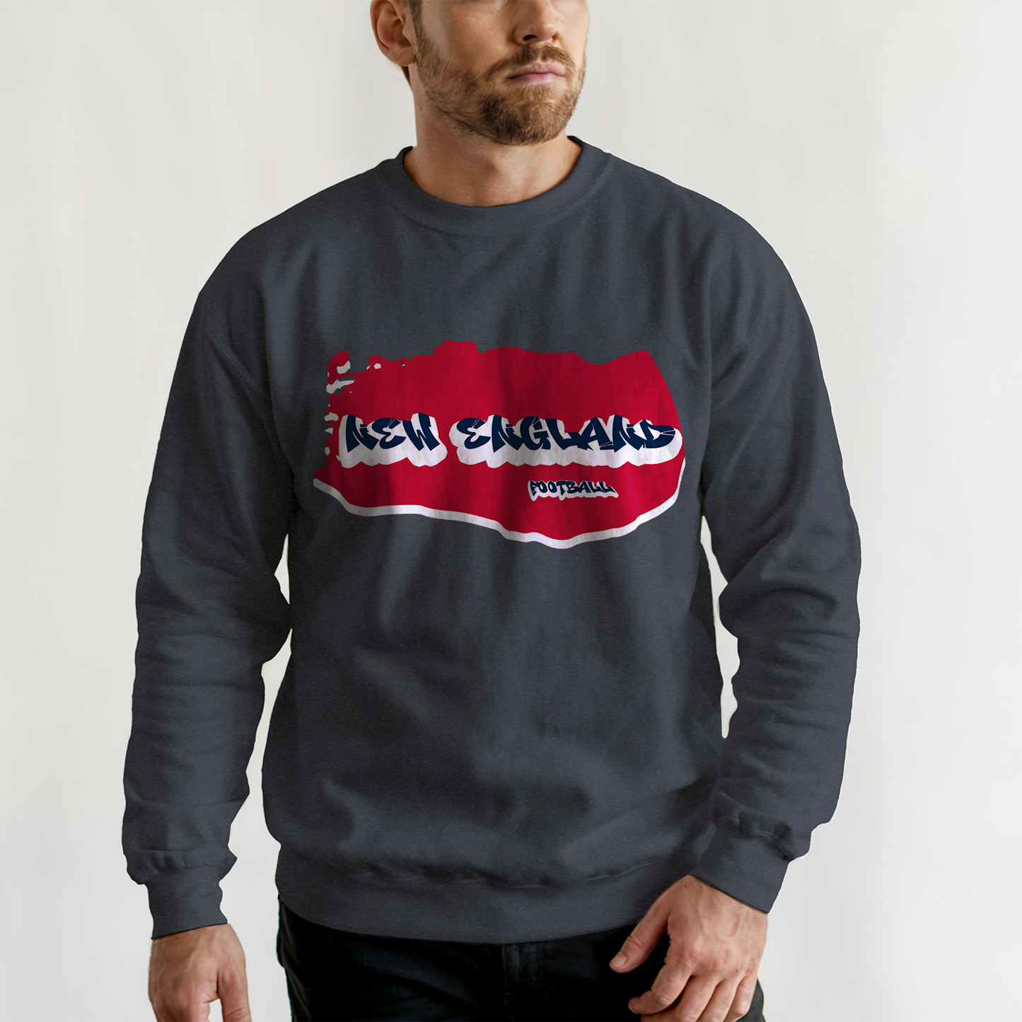 New England Football Graffiti Crewneck
