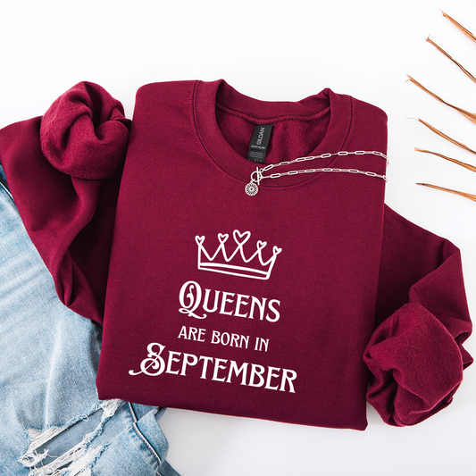 Queens Are Born in September Crewneck