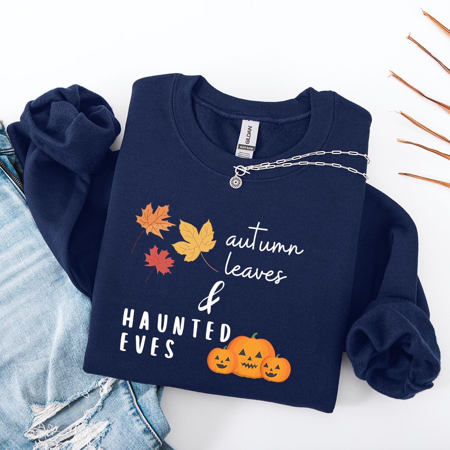 Autumn Leaves & Haunted Eves Crewneck