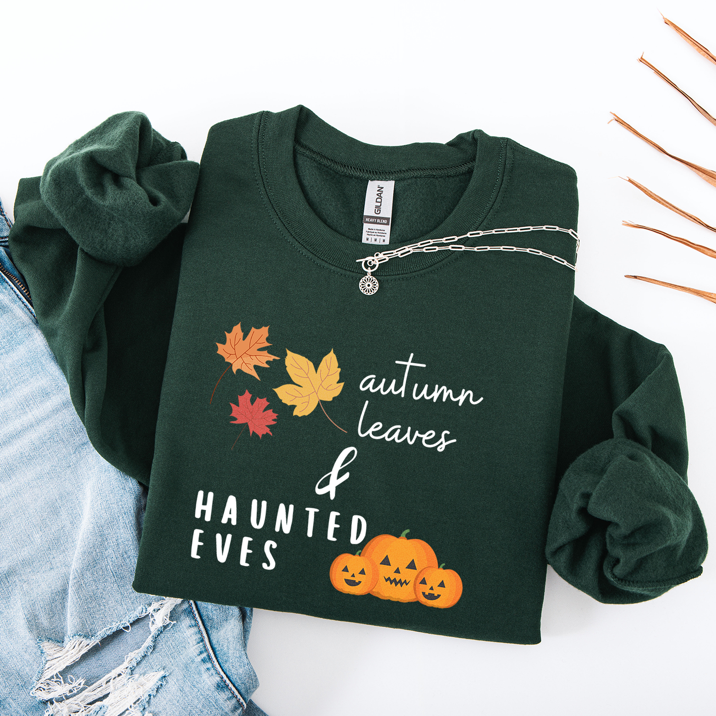 Autumn Leaves & Haunted Eves Crewneck