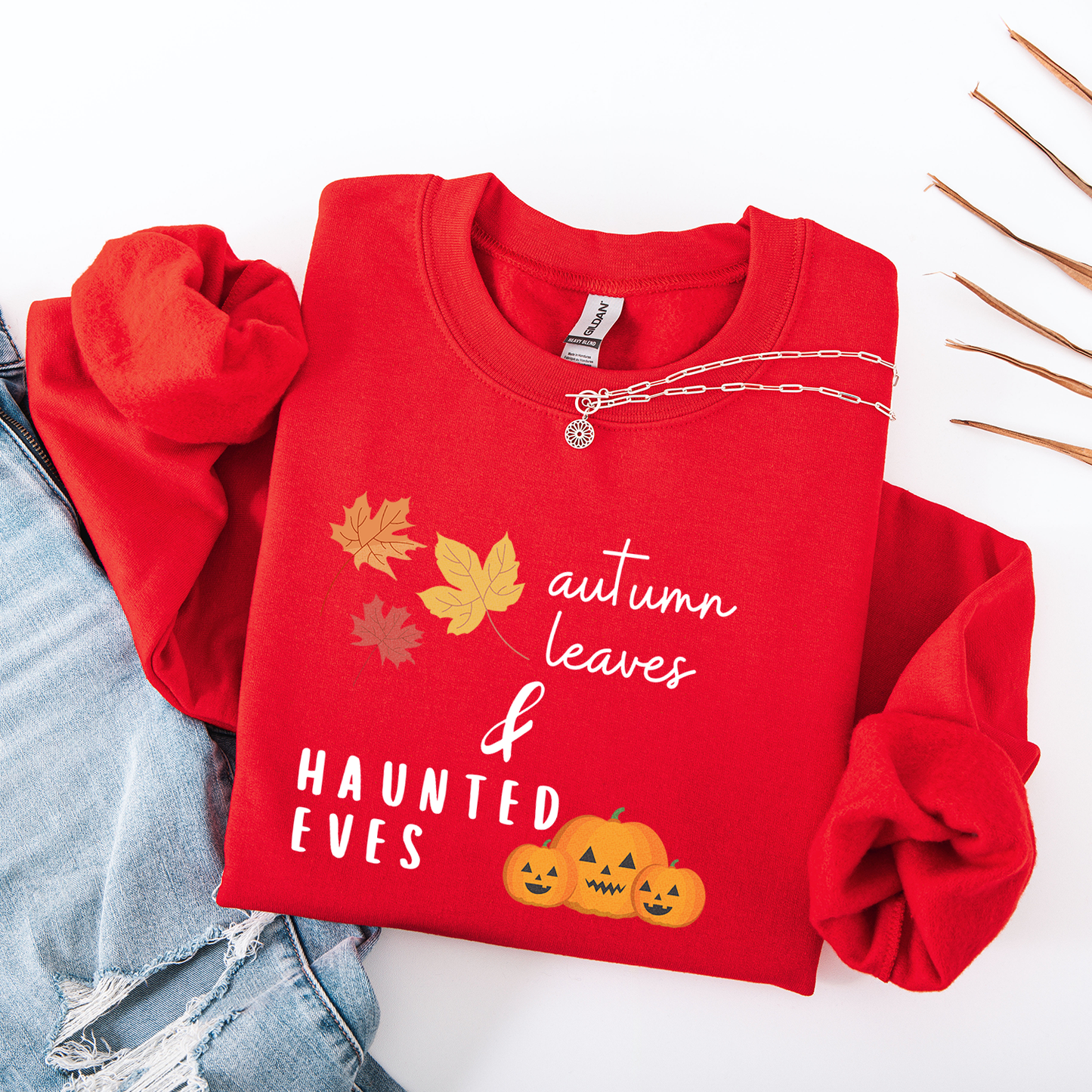 Autumn Leaves & Haunted Eves Crewneck