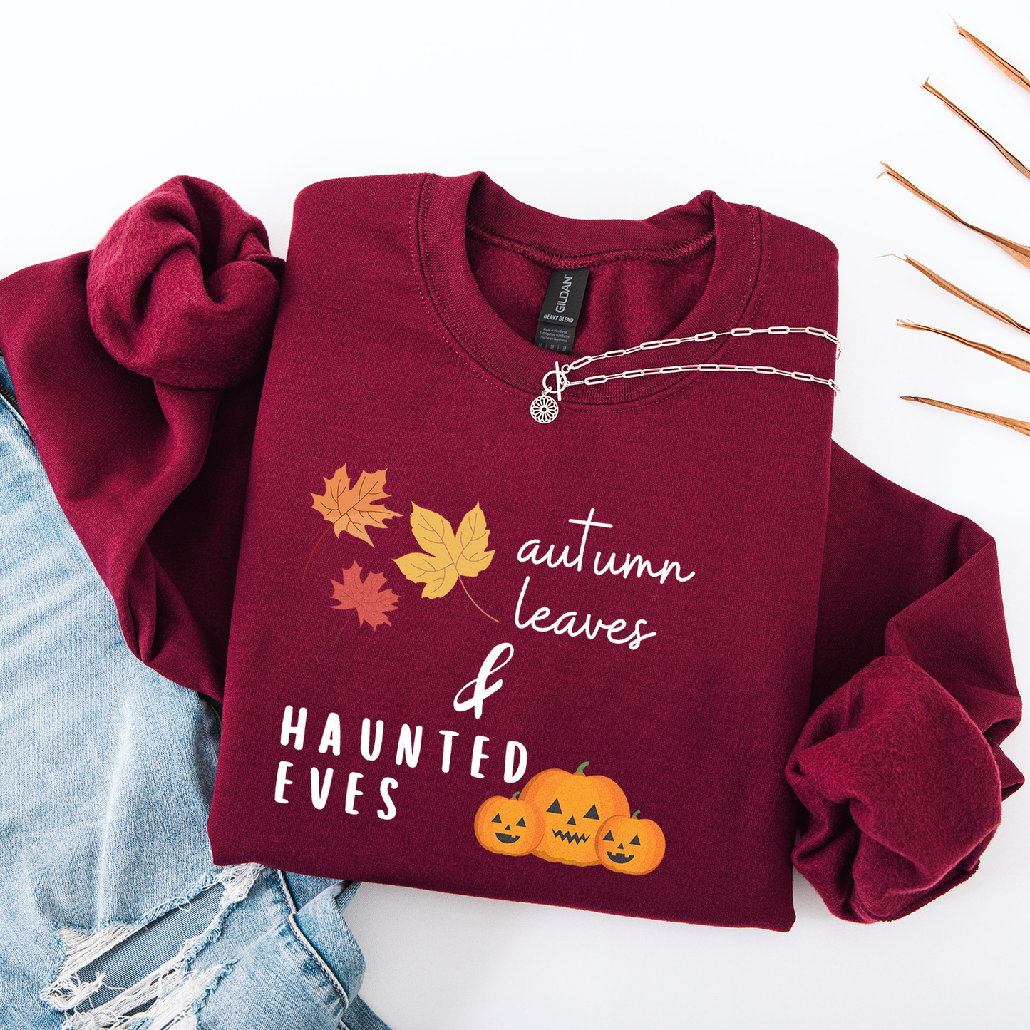 Autumn Leaves & Haunted Eves Crewneck