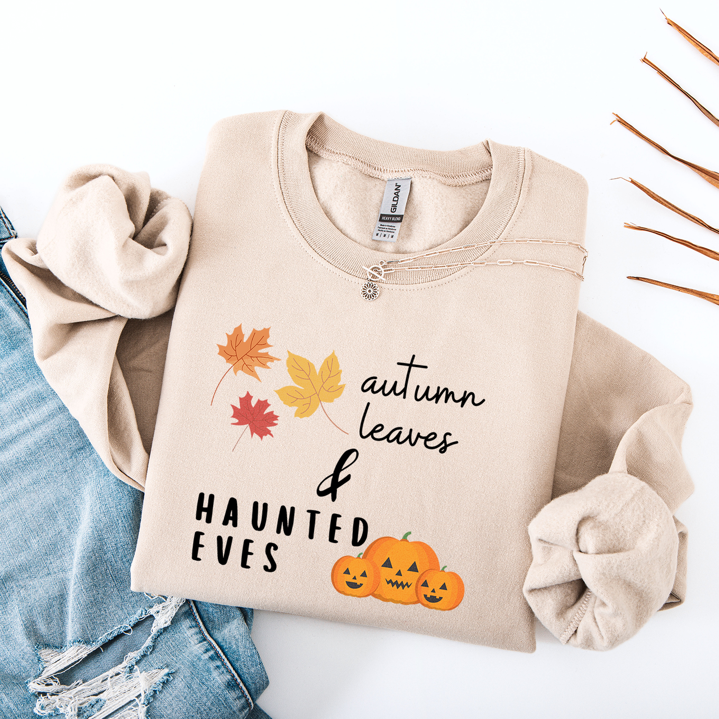 Autumn Leaves & Haunted Eves Crewneck