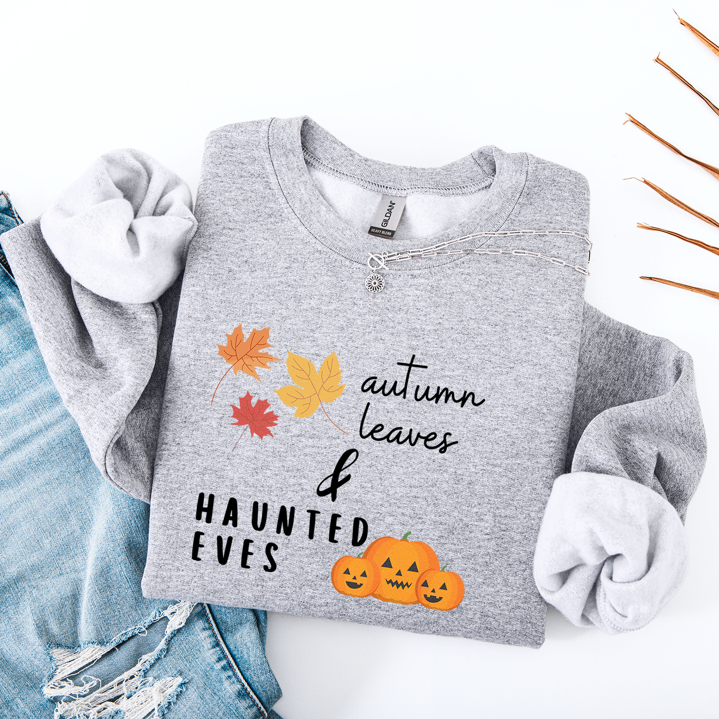 Autumn Leaves & Haunted Eves Crewneck