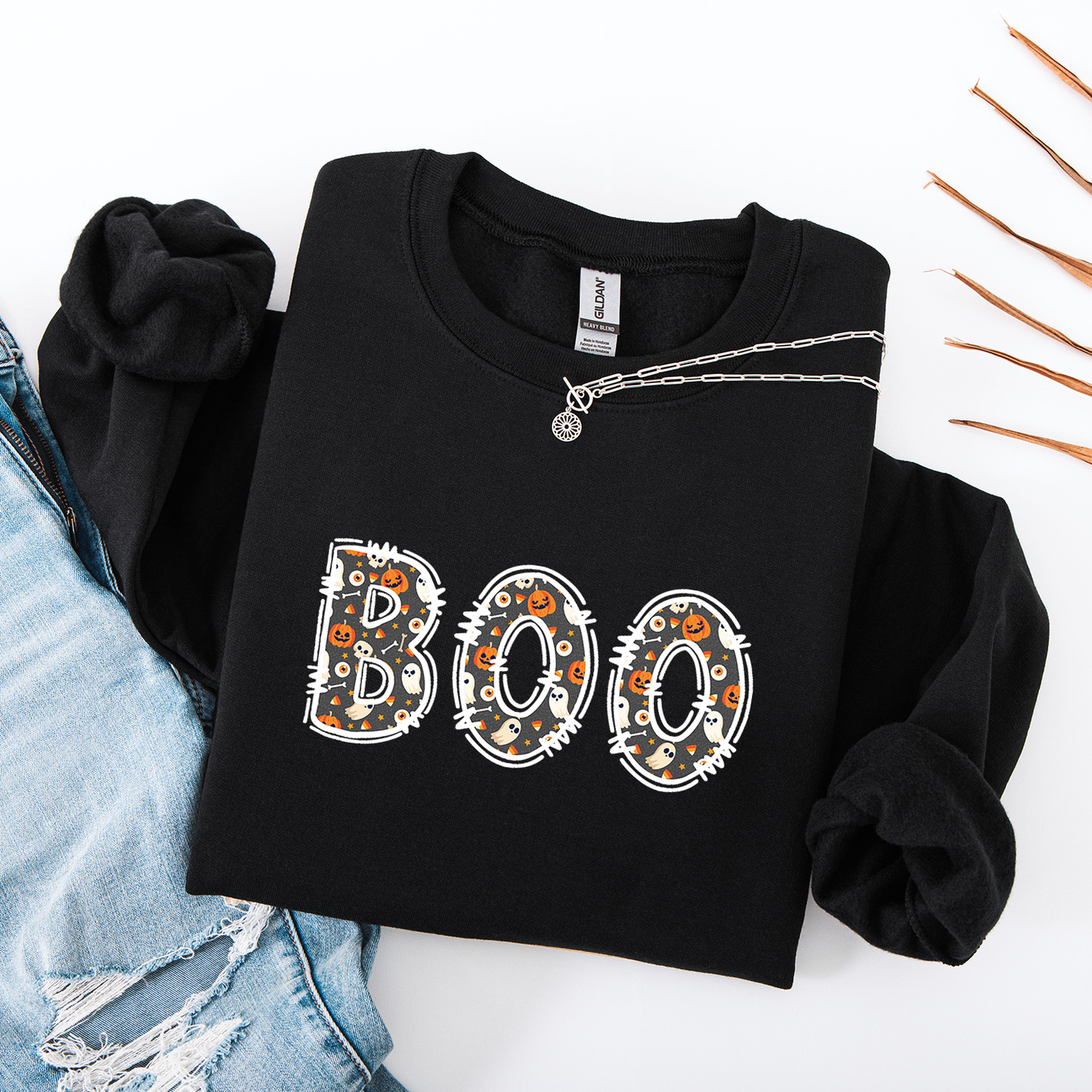 BOO Letters Crewneck