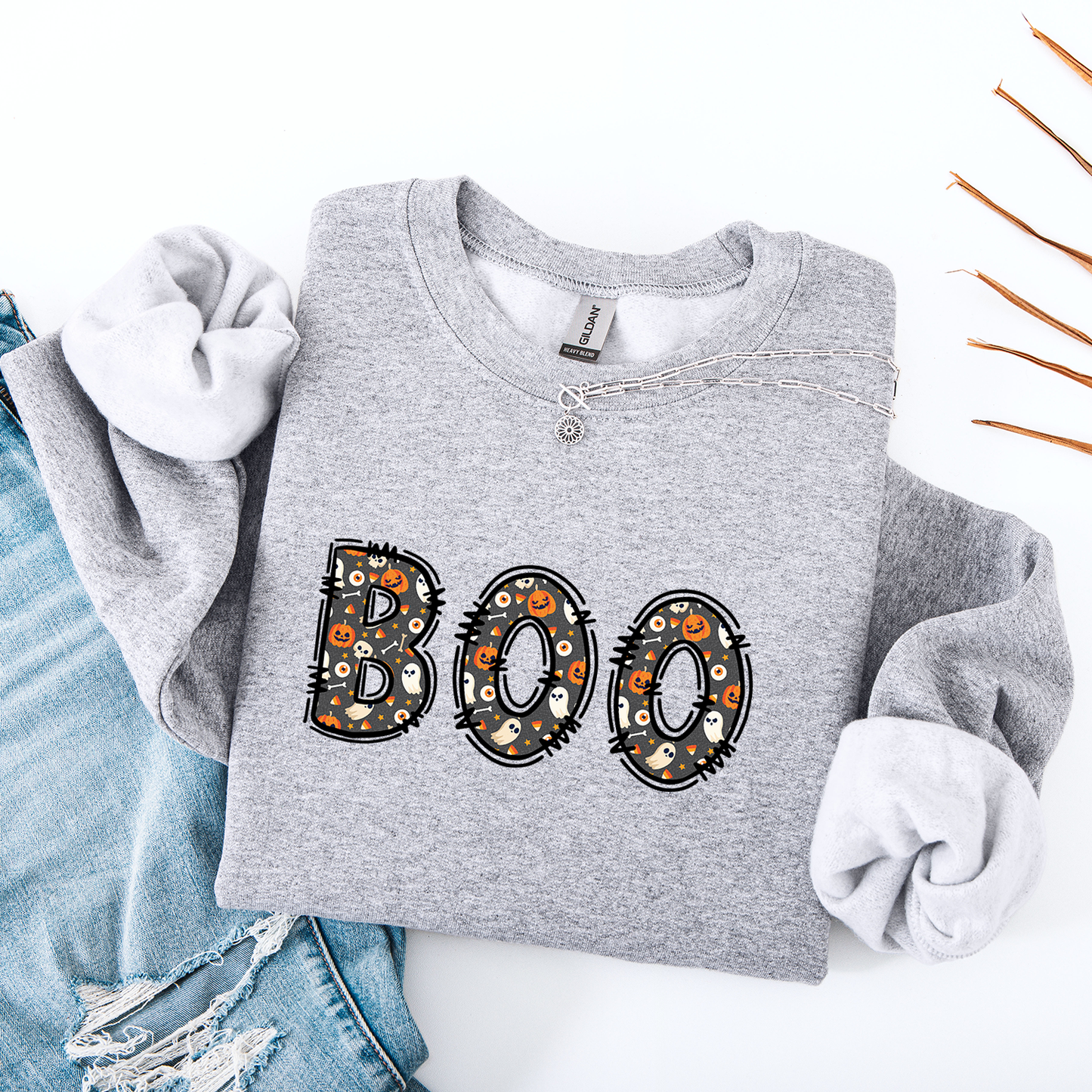 BOO Letters Crewneck