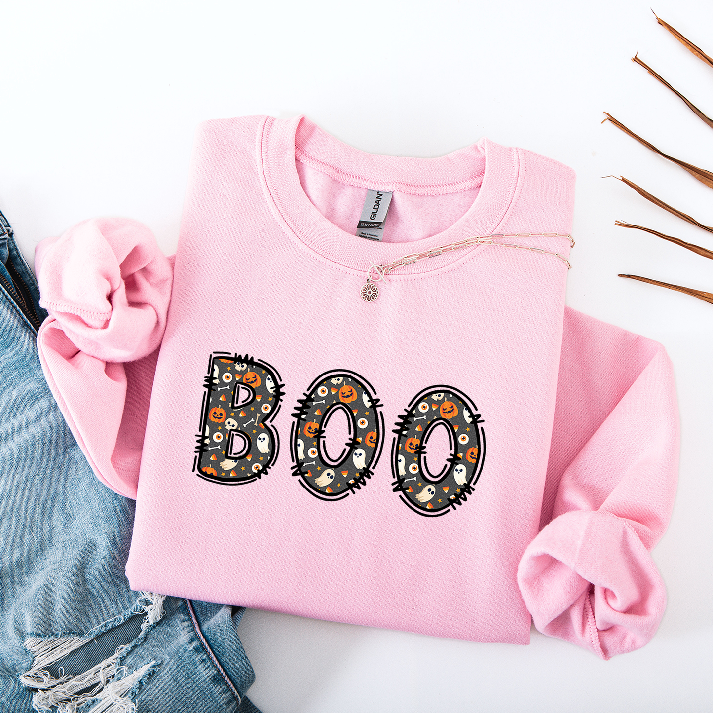 BOO Letters Crewneck