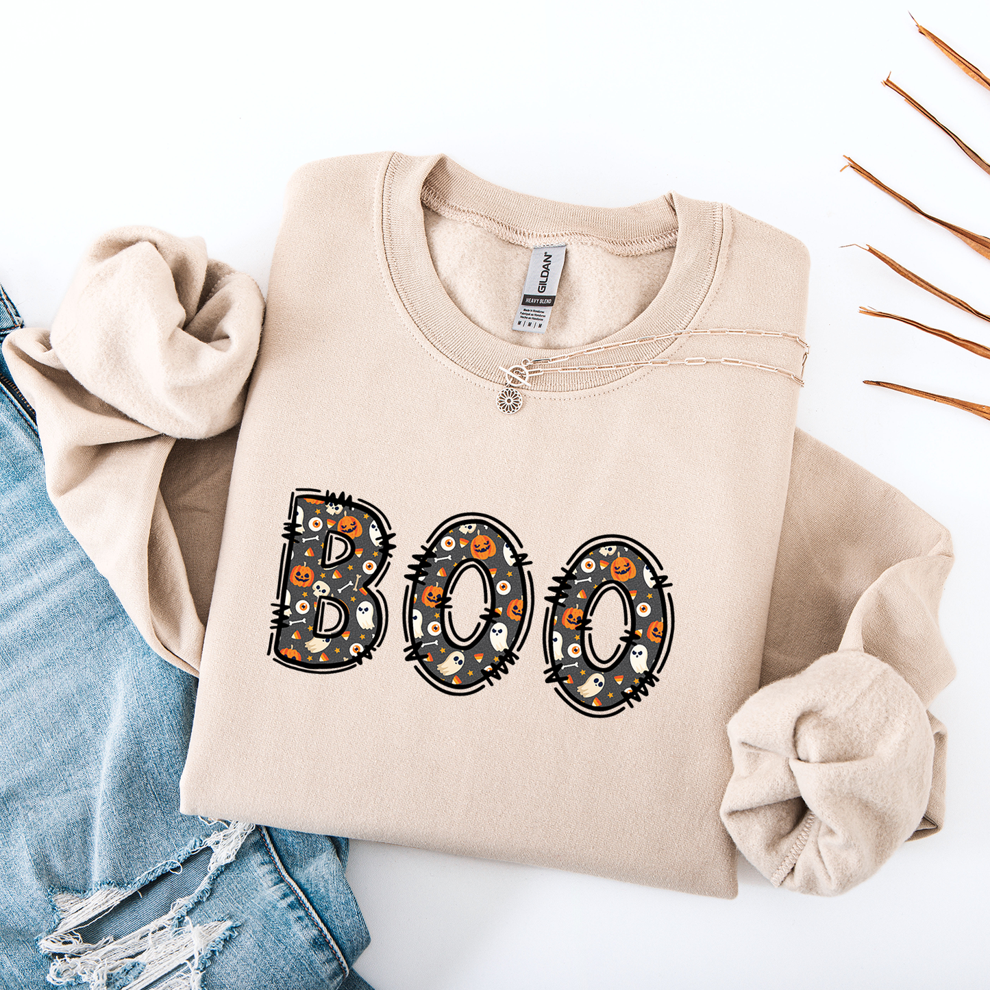 BOO Letters Crewneck