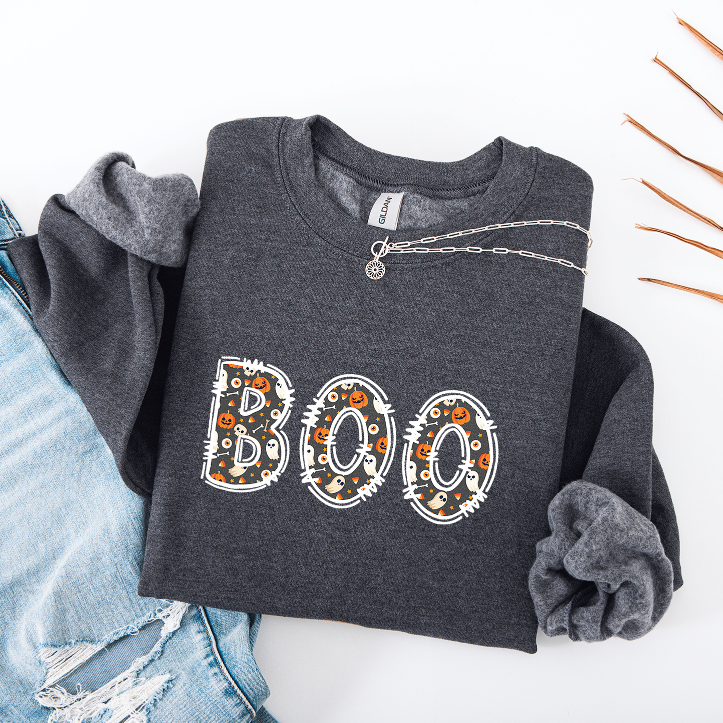 BOO Letters Crewneck