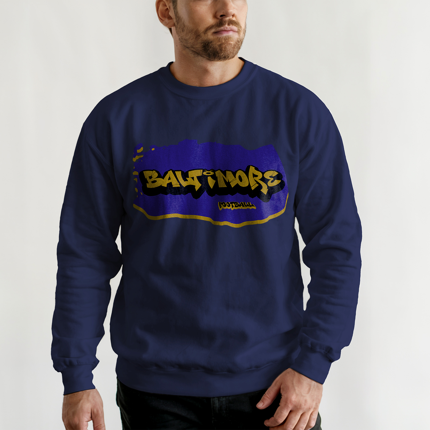 Baltimore Football Graffiti Crewneck
