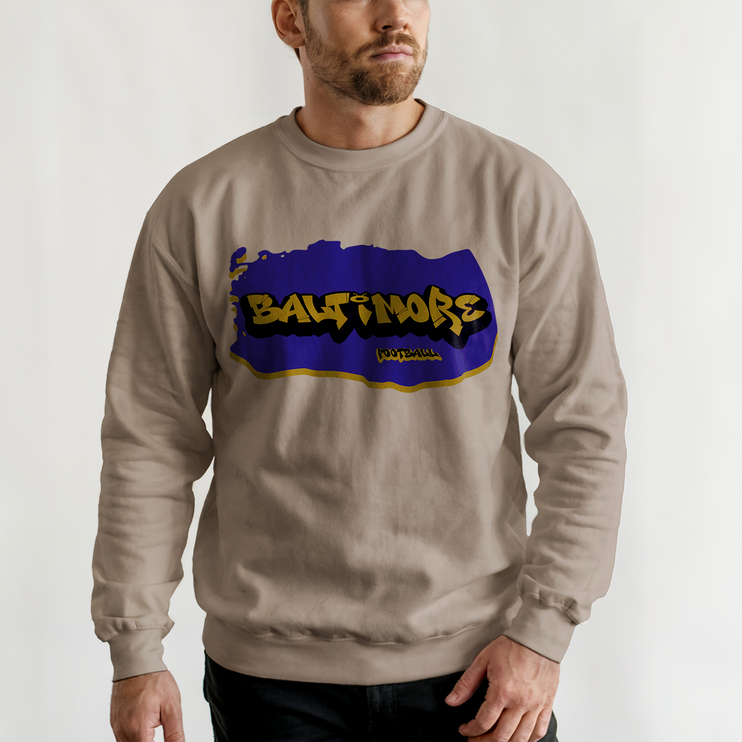 Baltimore Football Graffiti Crewneck