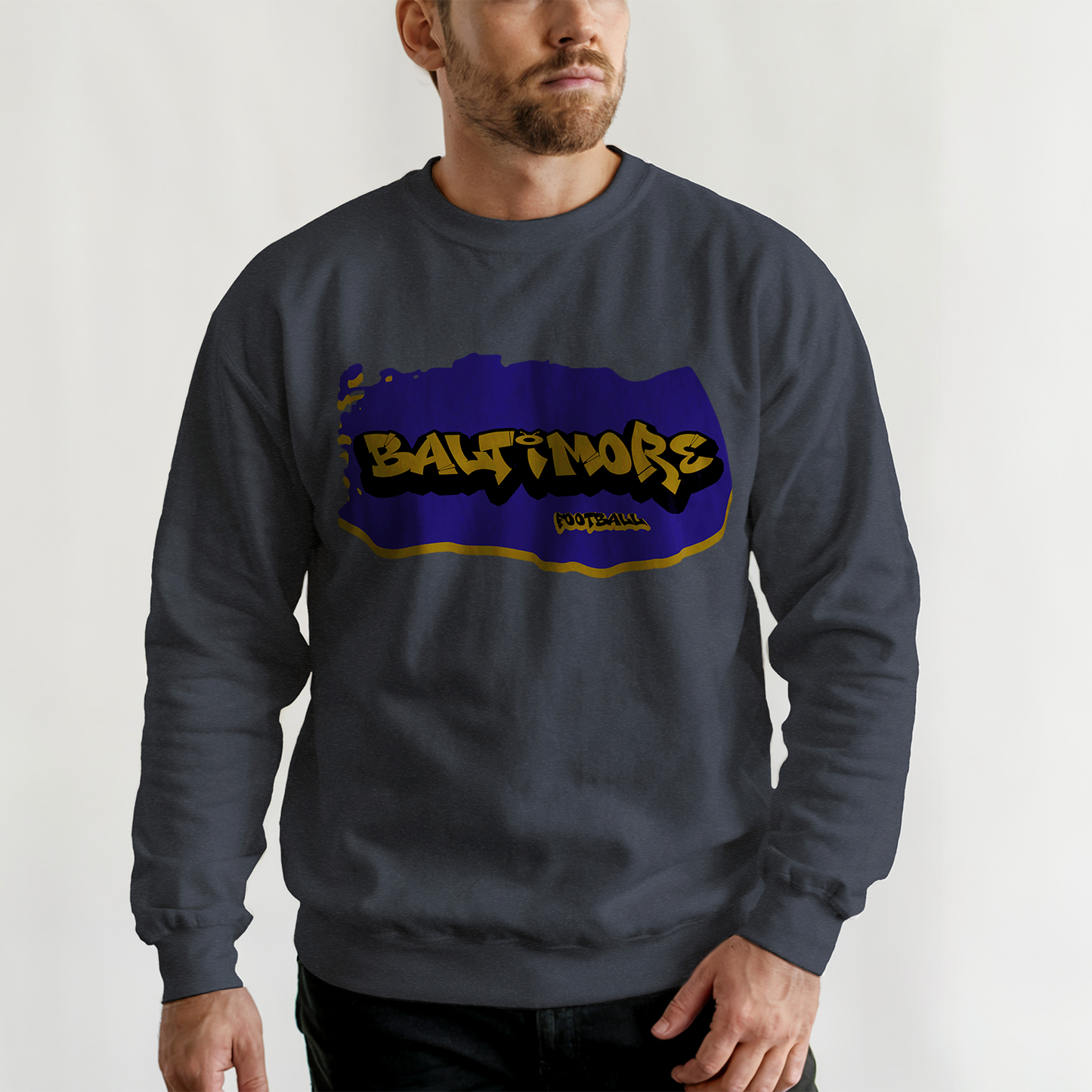 Baltimore Football Graffiti Crewneck