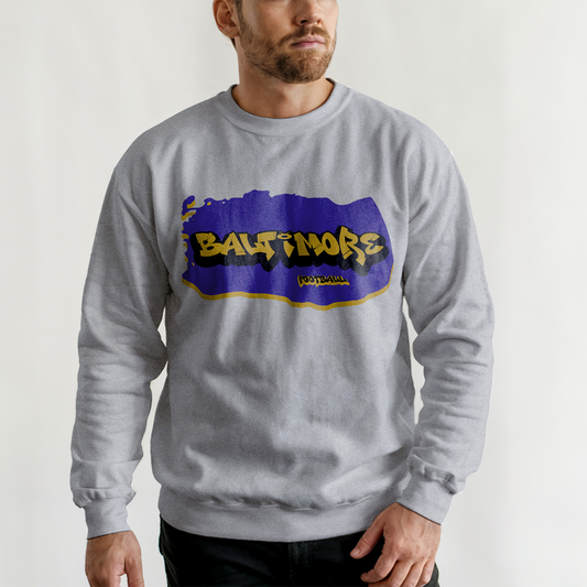 Baltimore Football Graffiti Crewneck