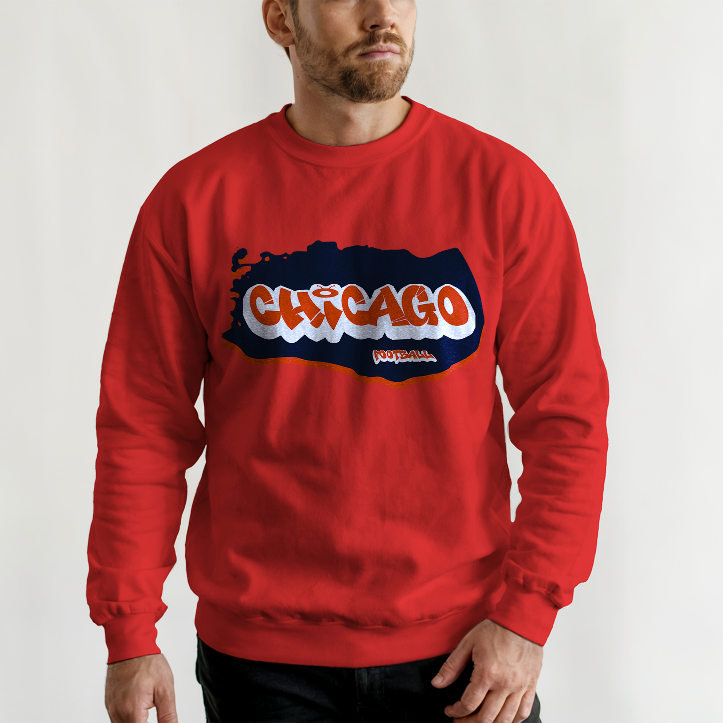 Chicago Football Graffiti Crewneck