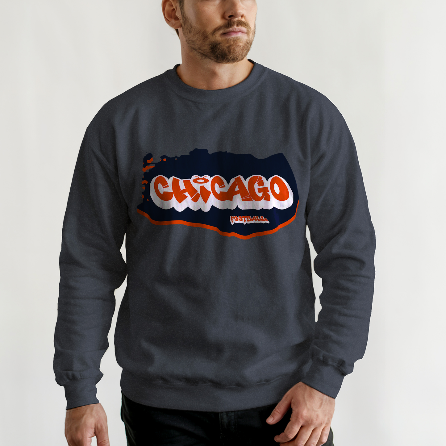 Chicago Football Graffiti Crewneck