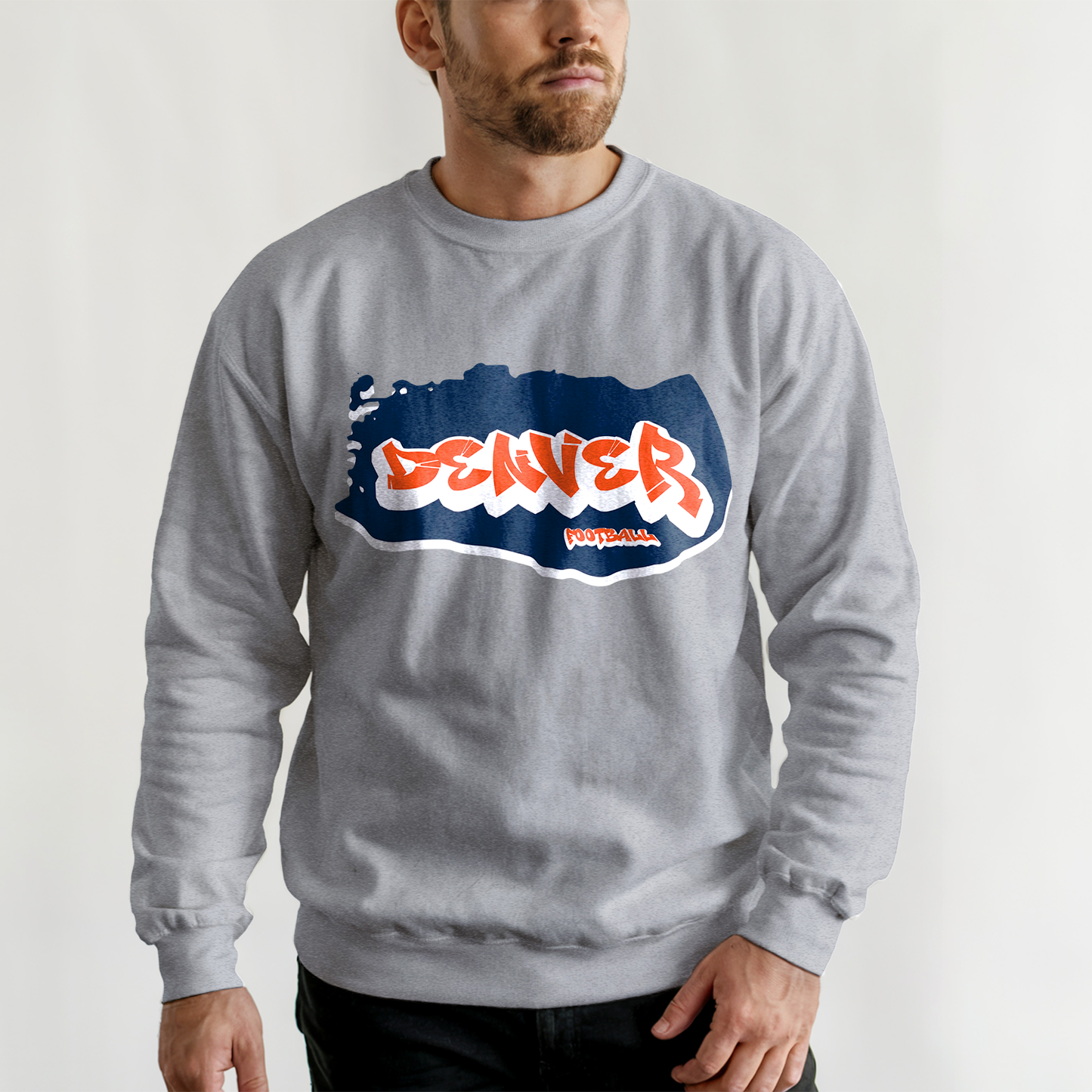 Denver Football Graffiti Crewneck
