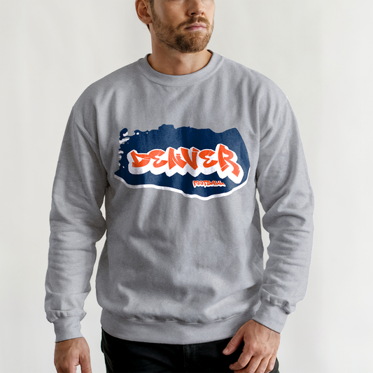Denver Football Graffiti Crewneck