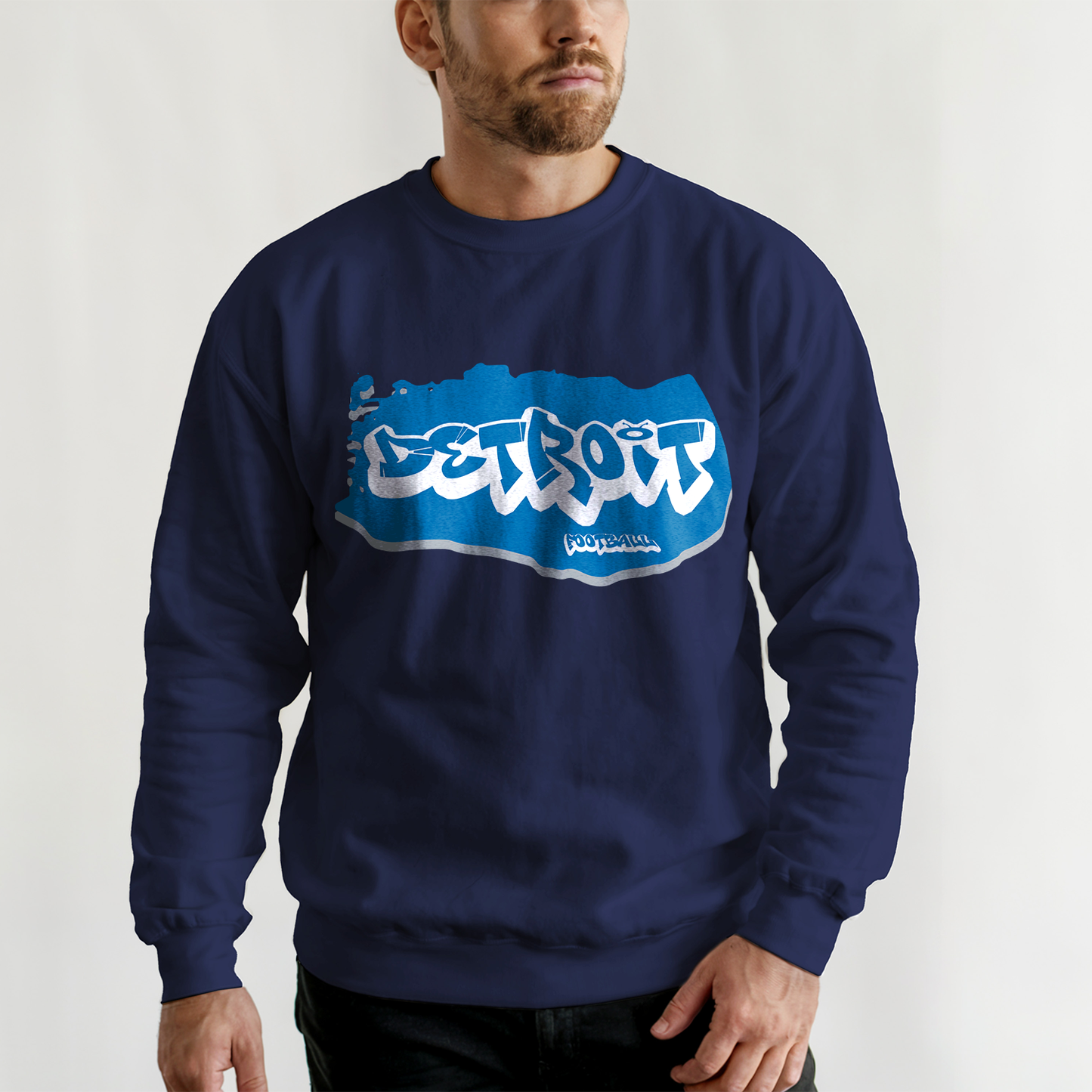 Detroit Football Graffiti Crewneck