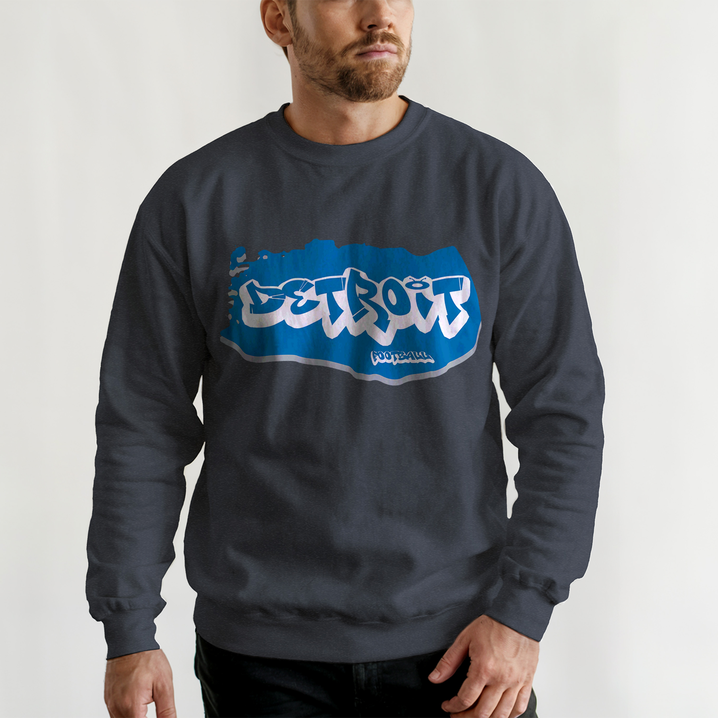 Detroit Football Graffiti Crewneck