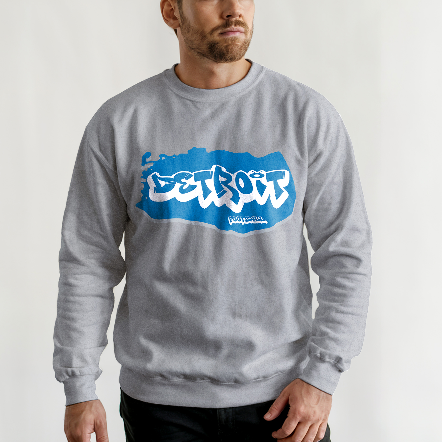 Detroit Football Graffiti Crewneck