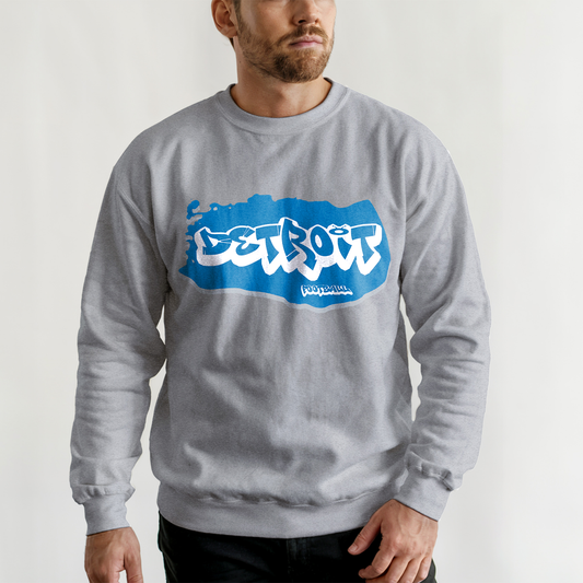 Detroit Football Graffiti Crewneck