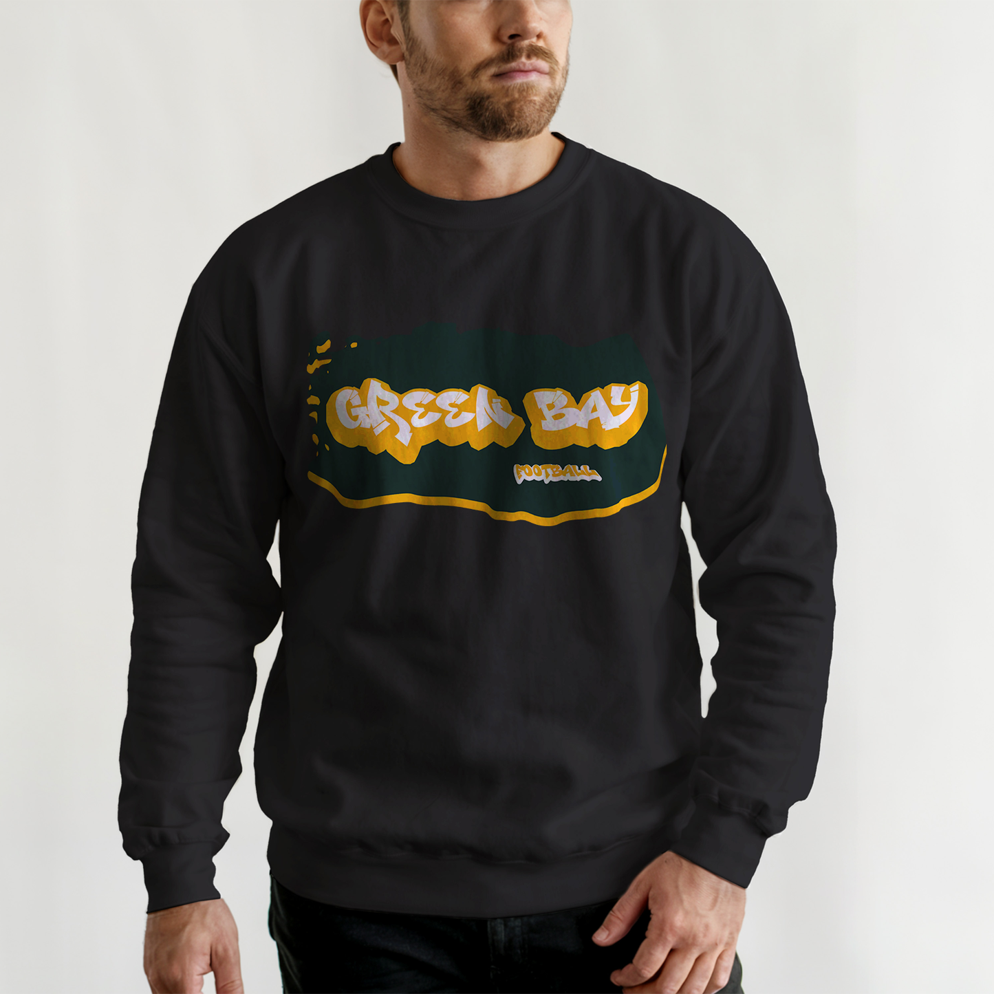 Green Bay Football Graffiti Crewneck