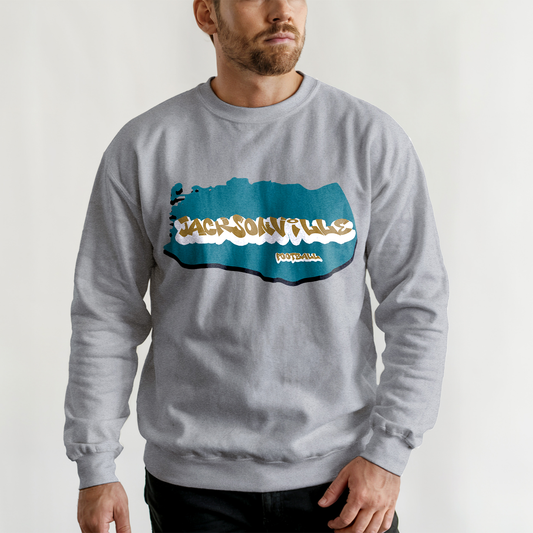 Jacksonville Football Graffiti Crewneck