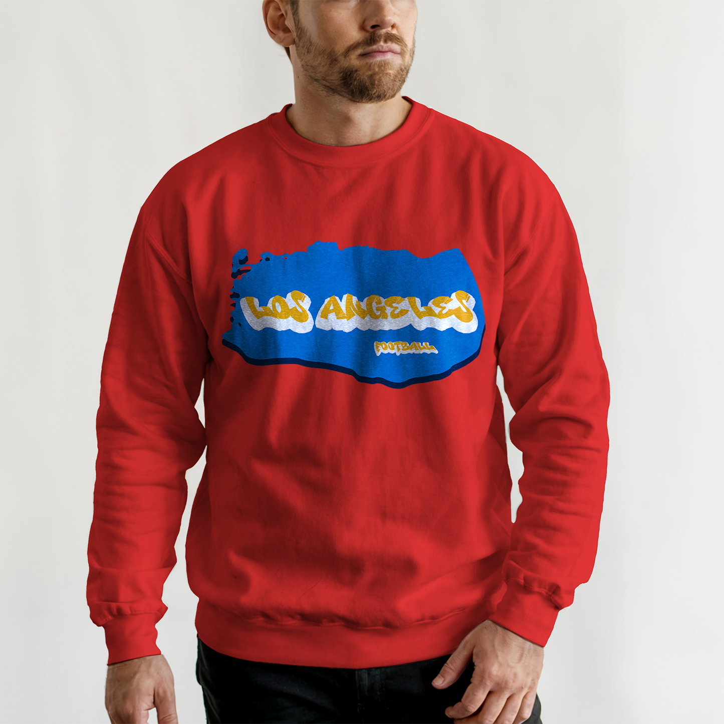 Los Angeles Football Graffiti Crewneck - Style 1