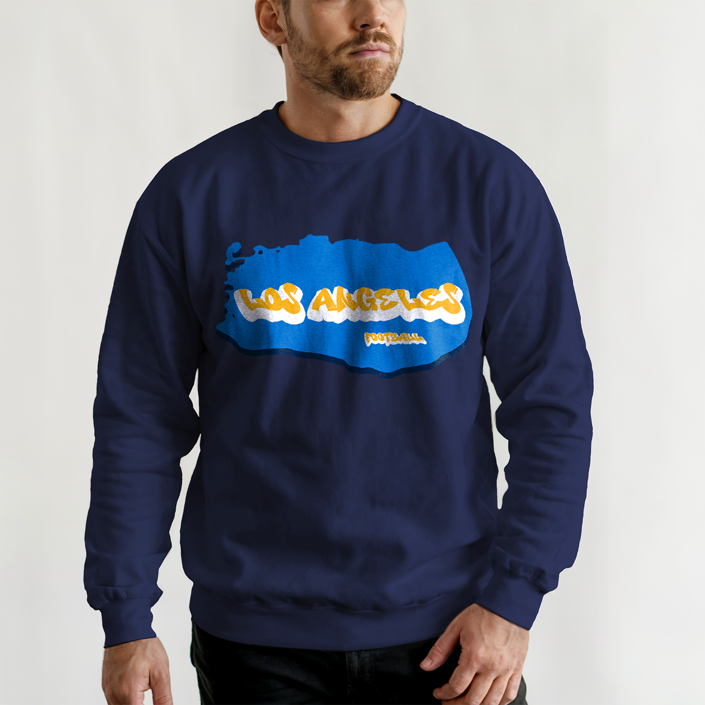 Los Angeles Football Graffiti Crewneck - Style 1