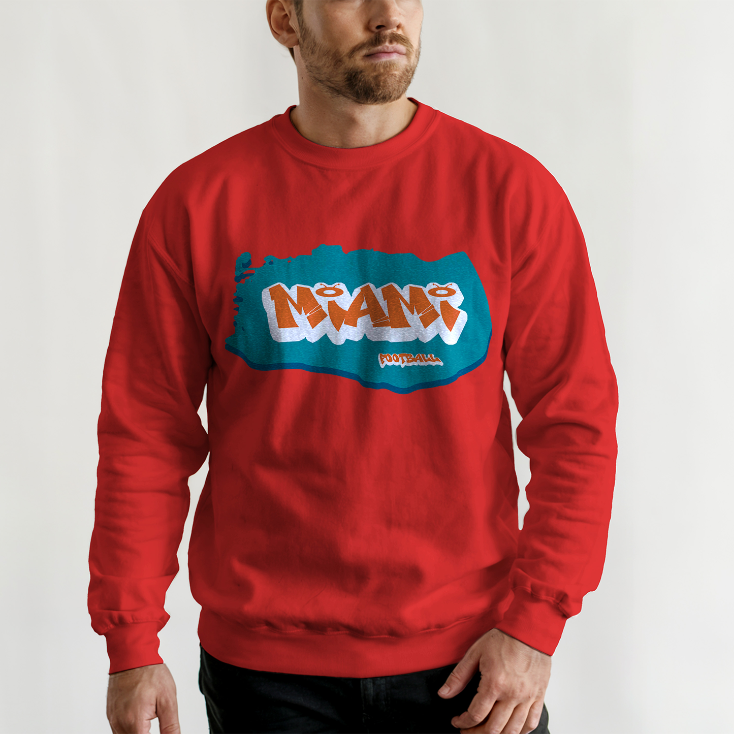 Miami Football Graffiti Crewneck