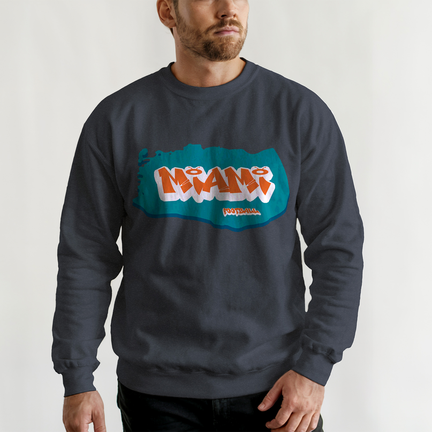 Miami Football Graffiti Crewneck