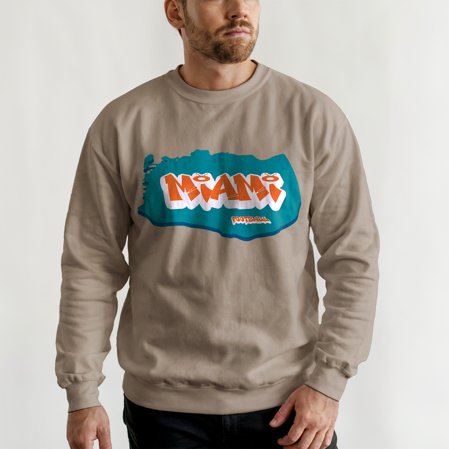 Miami Football Graffiti Crewneck