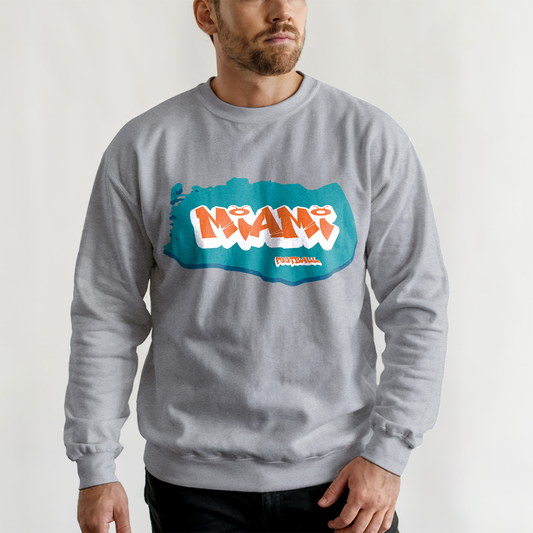 Miami Football Graffiti Crewneck