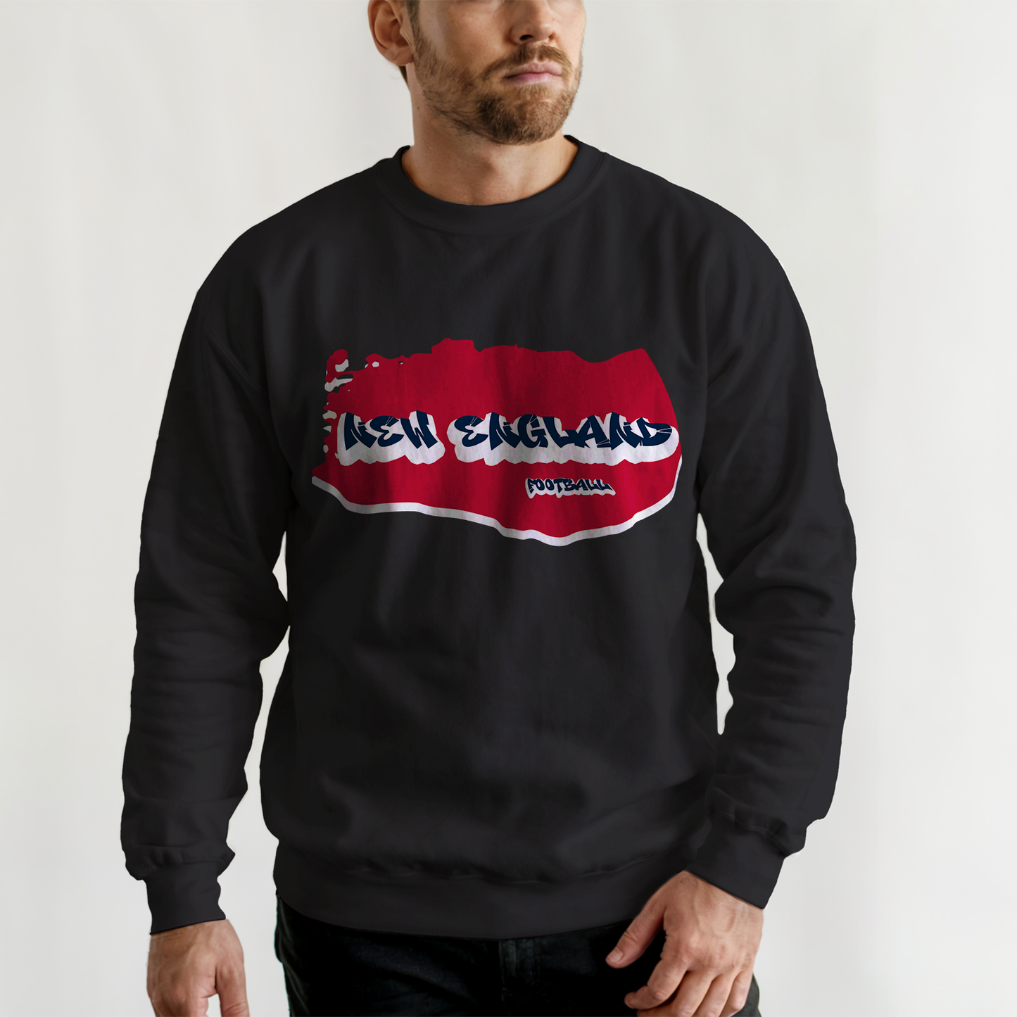New England Football Graffiti Crewneck