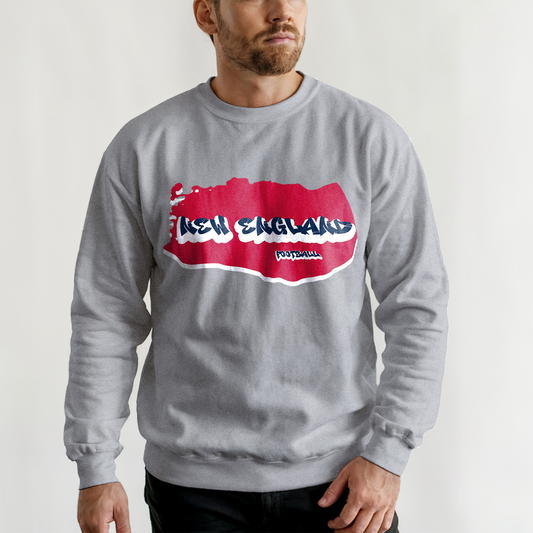New England Football Graffiti Crewneck