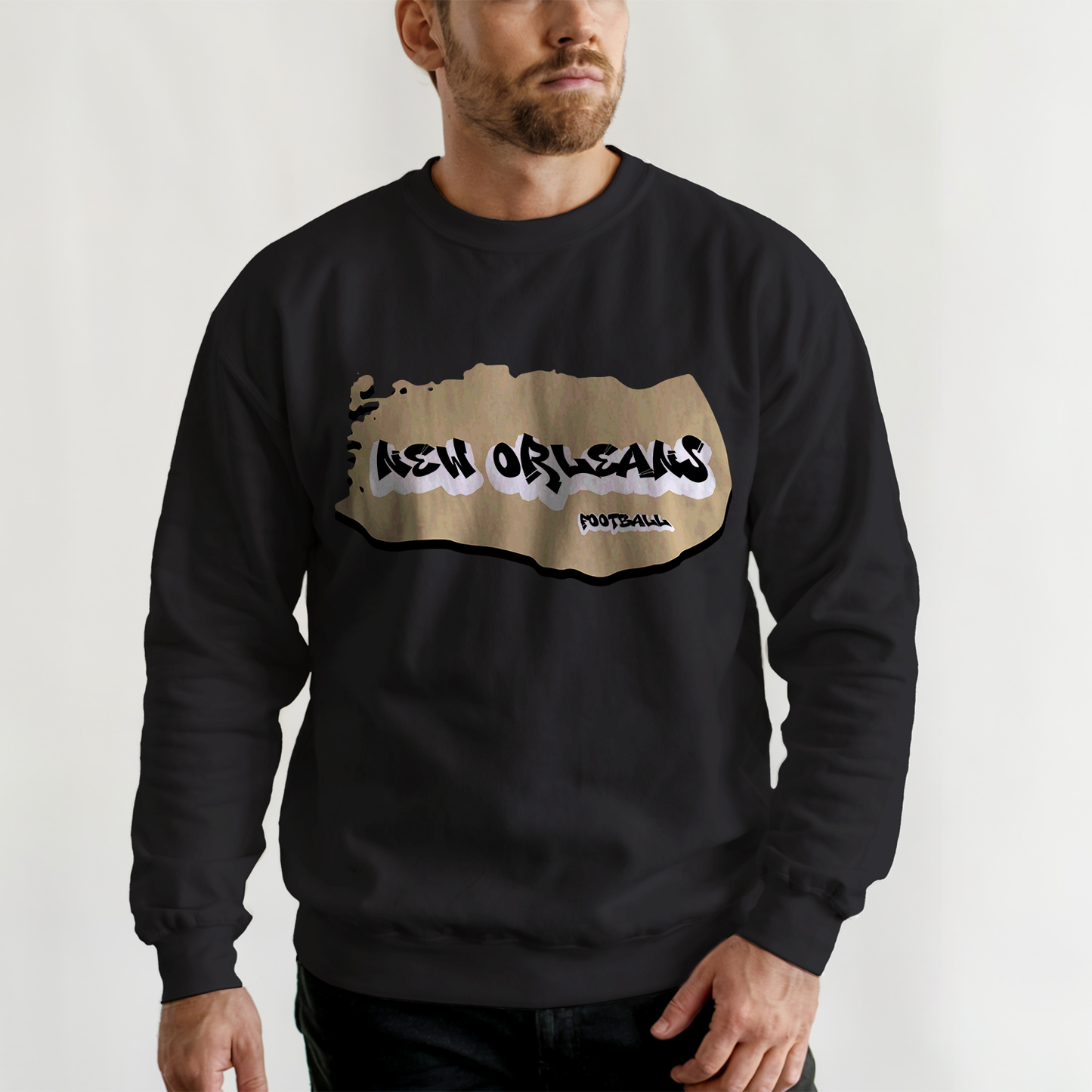 New Orleans Football Graffiti Crewneck