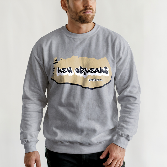 New Orleans Football Graffiti Crewneck