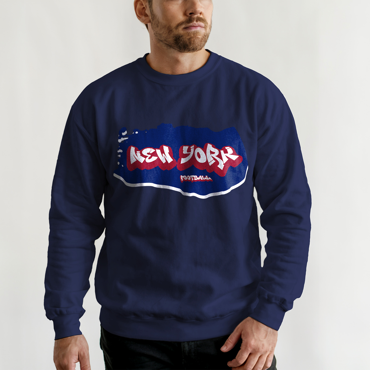 New York Football Graffiti Crewneck - Style 1