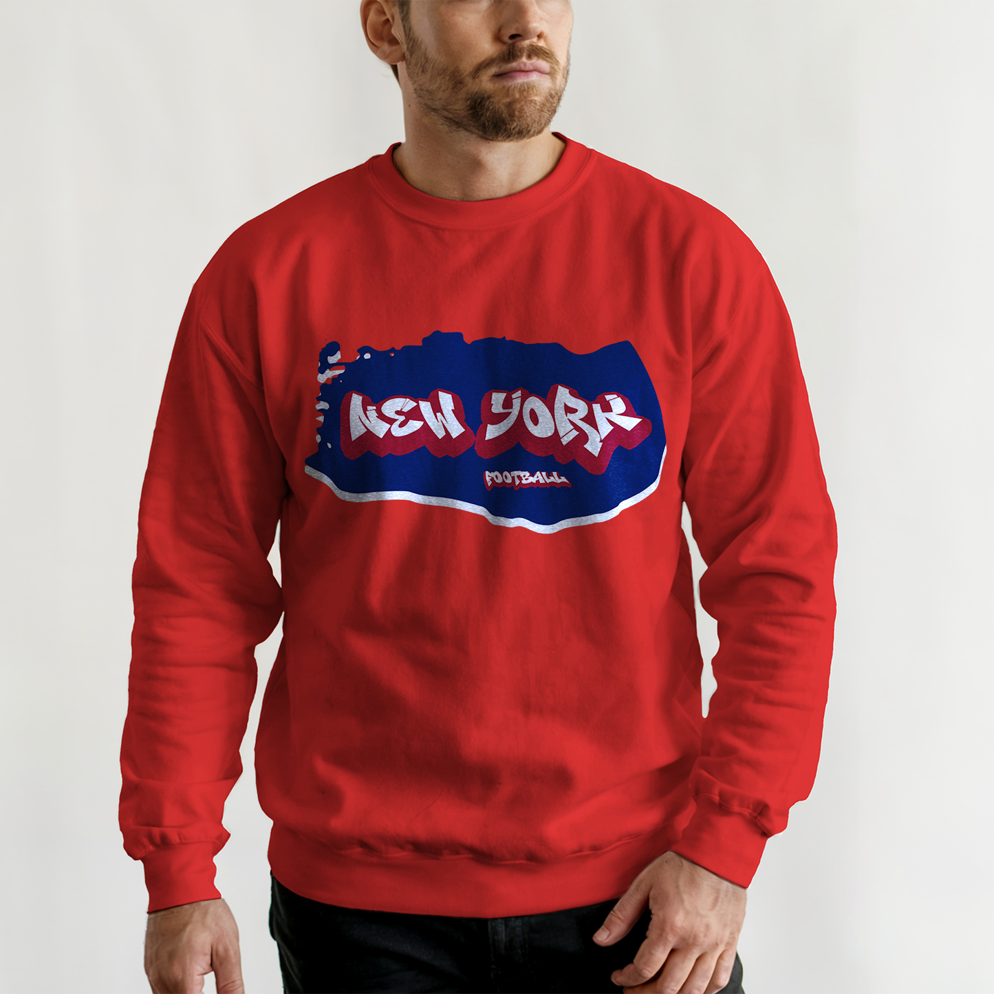 New York Football Graffiti Crewneck - Style 1
