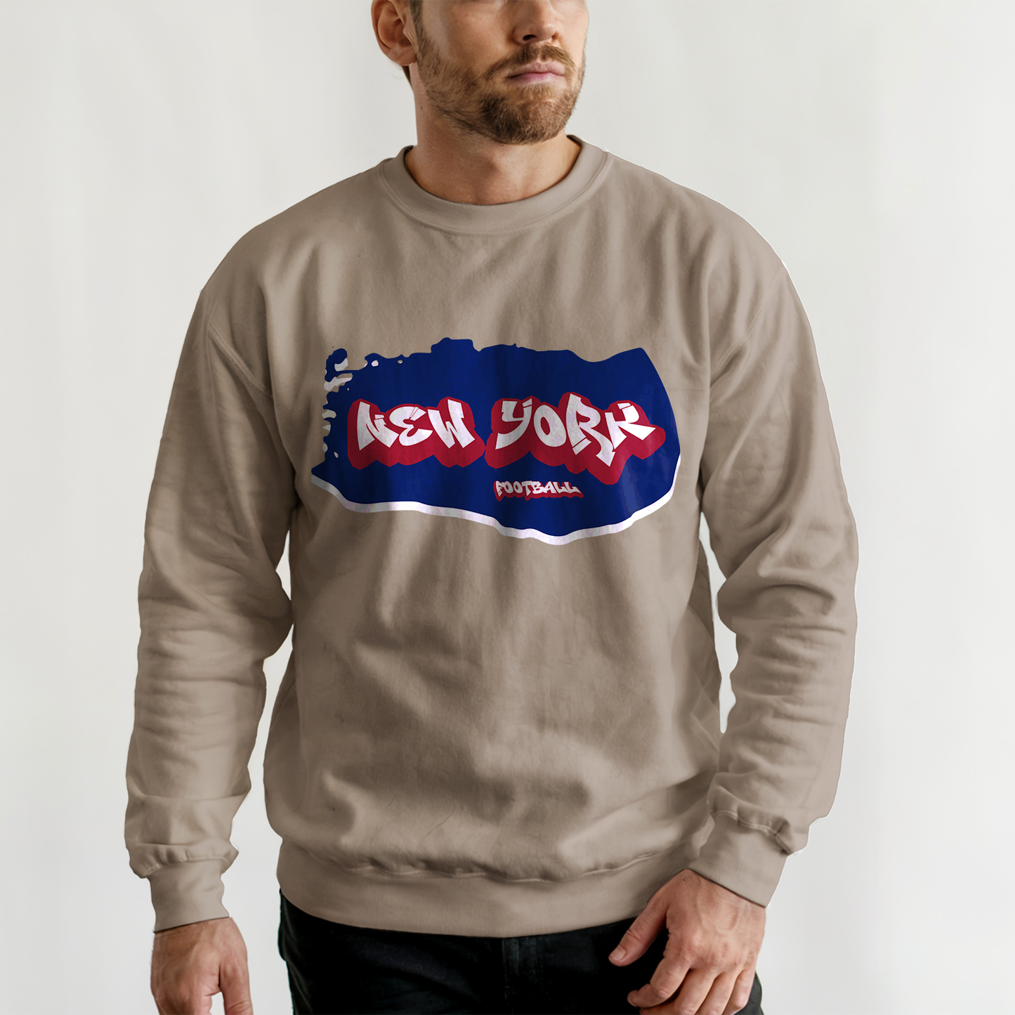 New York Football Graffiti Crewneck - Style 1