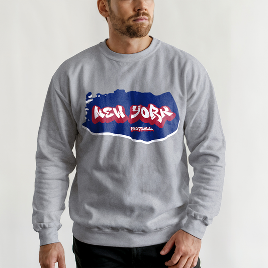 New York Football Graffiti Crewneck - Style 1