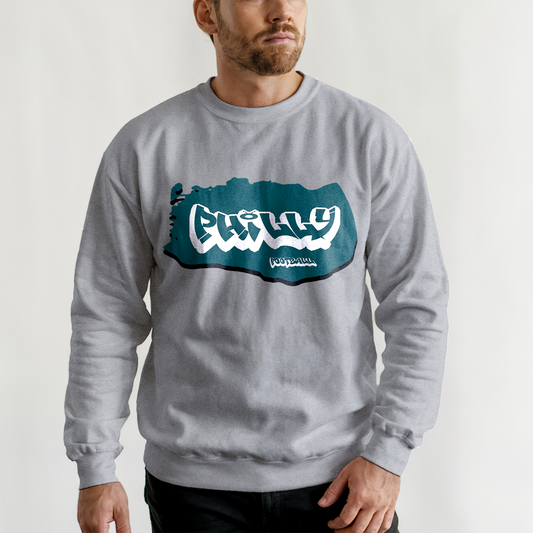 Philadelphia Football Graffiti Crewneck