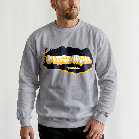 Pittsburgh Football Graffiti Crewneck