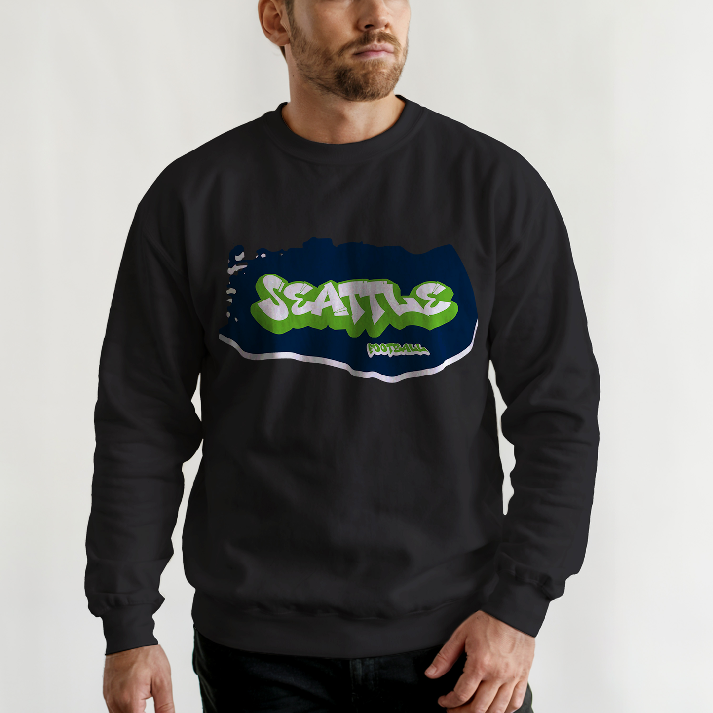 Seattle Football Graffiti Crewneck