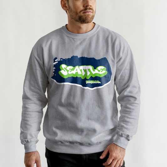Seattle Football Graffiti Crewneck