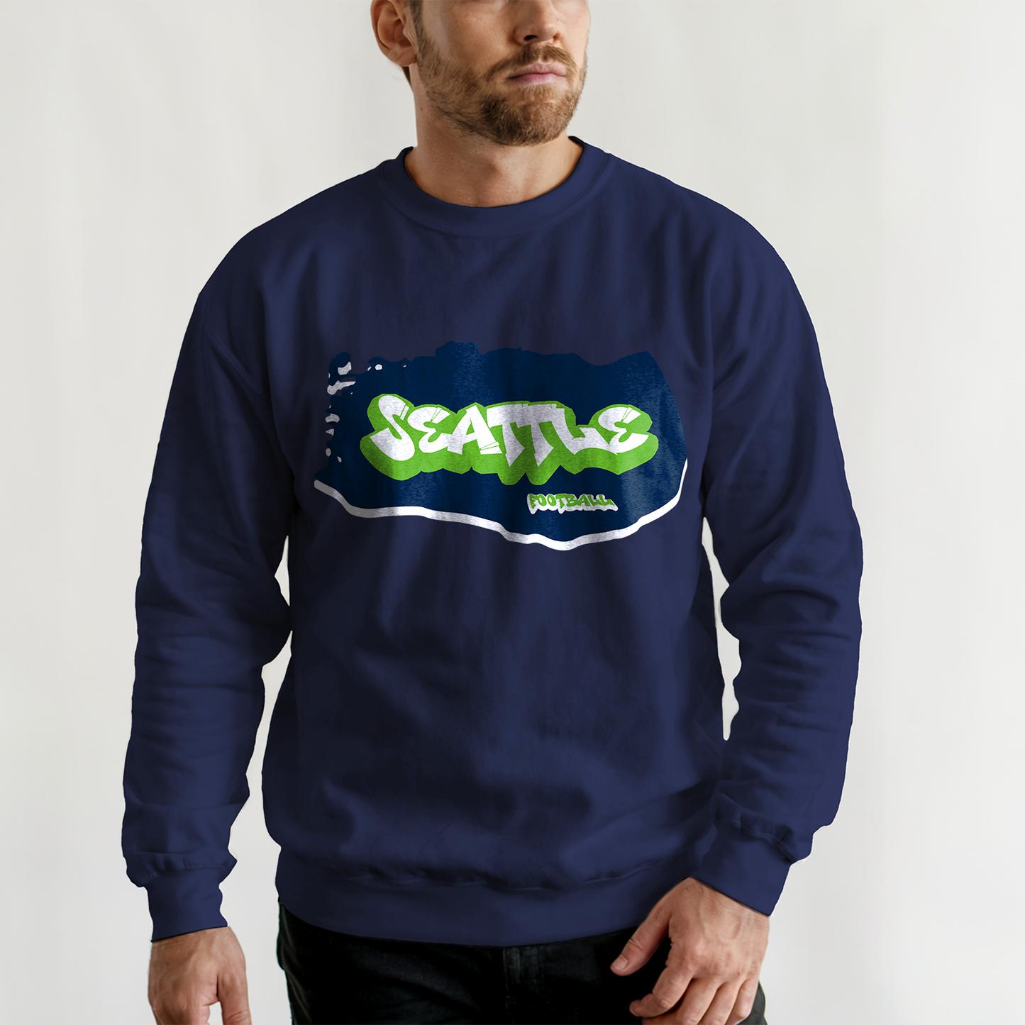 Seattle Football Graffiti Crewneck